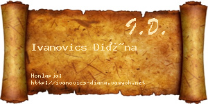 Ivanovics Diána névjegykártya